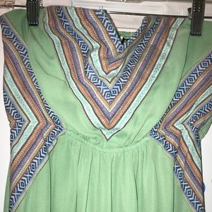 Boho strapless maxi dress